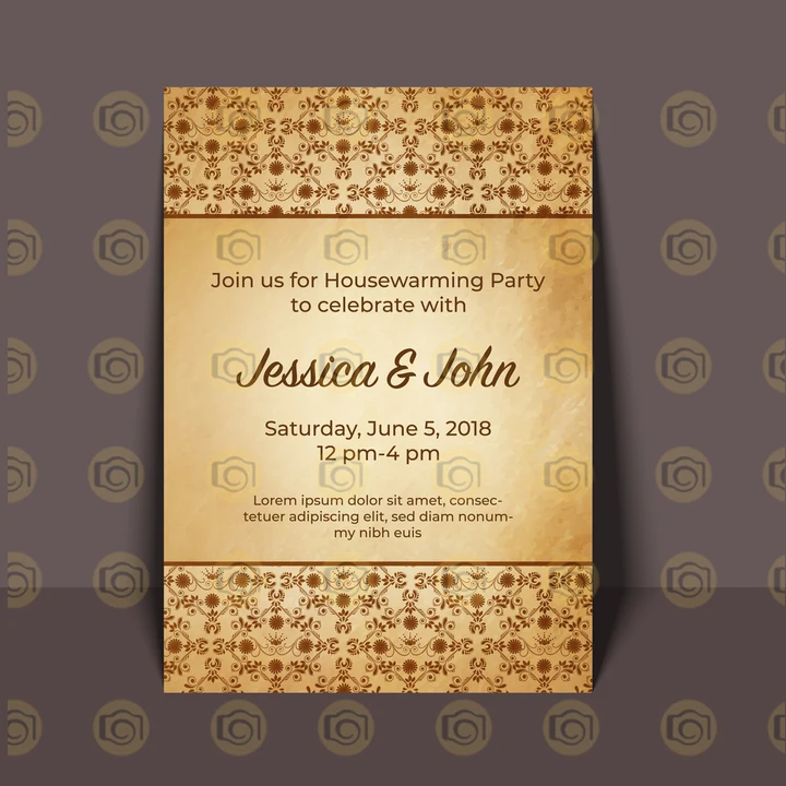 Stylish Housewarming Party Invitation Template Showcasing A Cozy Theme, Perfect For Welcoming Guests To A New Home